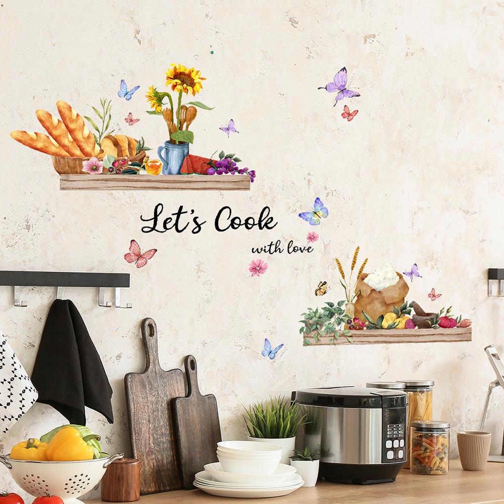 Decals Stickers Butterfly Creative Flower Matte PVC