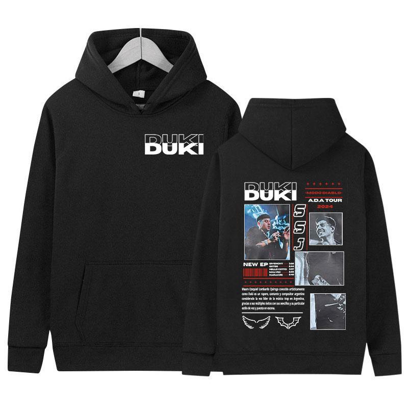 Duki ADA Tour 2024 Hoodie Rap Men's Hip Hop Clothing Pullover Sweatshirt Y2k Unisex Vintage Fashion Oversized Hoodies Streetwear