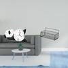 Modern Panda Wall Clock And Basket Shelves for Living Room Kitchen Bathroom Practical Sturdy Cute
