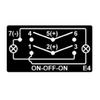 12V 20A 24V 10A Rocker Switch ARROWS Blue LED Light DPDT 3 Position ON OFF ON (ON) OFF (ON) Momentary for Car Boat UTV WINCH
