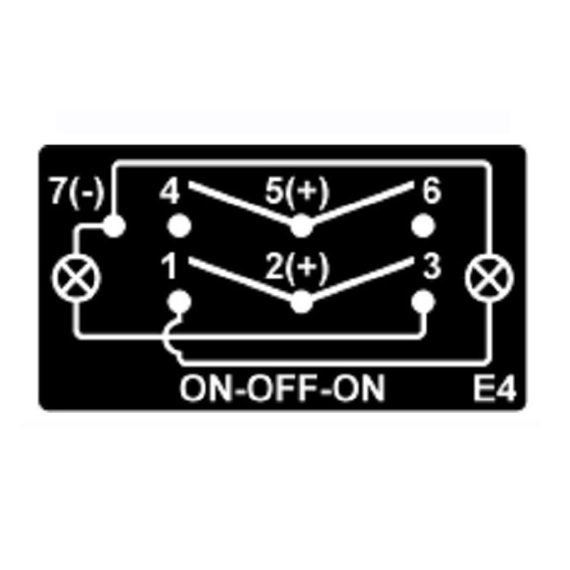 12V 20A 24V 10A Rocker Switch ARROWS Blue LED Light DPDT 3 Position ON OFF ON (ON) OFF (ON) Momentary for Car Boat UTV WINCH