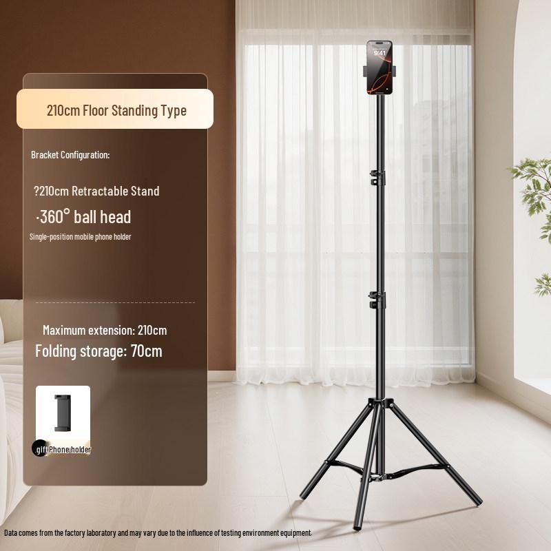 Dedicated Mobile Phone Holder Tripod with Fill Light for Live Broadcasts and Outdoor Shooting