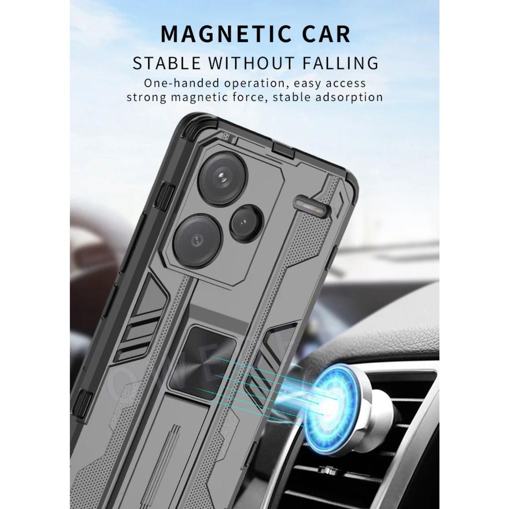 For Xiaomi Redmi Note 14 Pro Plus 5G Case Shockproof Armor Case for Redmi Note 14 Pro 4G 5G Car Magnetic Holder Back Cover