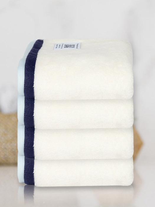 Crocodile Acc [Bulk 4 sheets] Crocodile Wannabe 200g Combed 40 count emotional hotel towel Navy 4 sheets