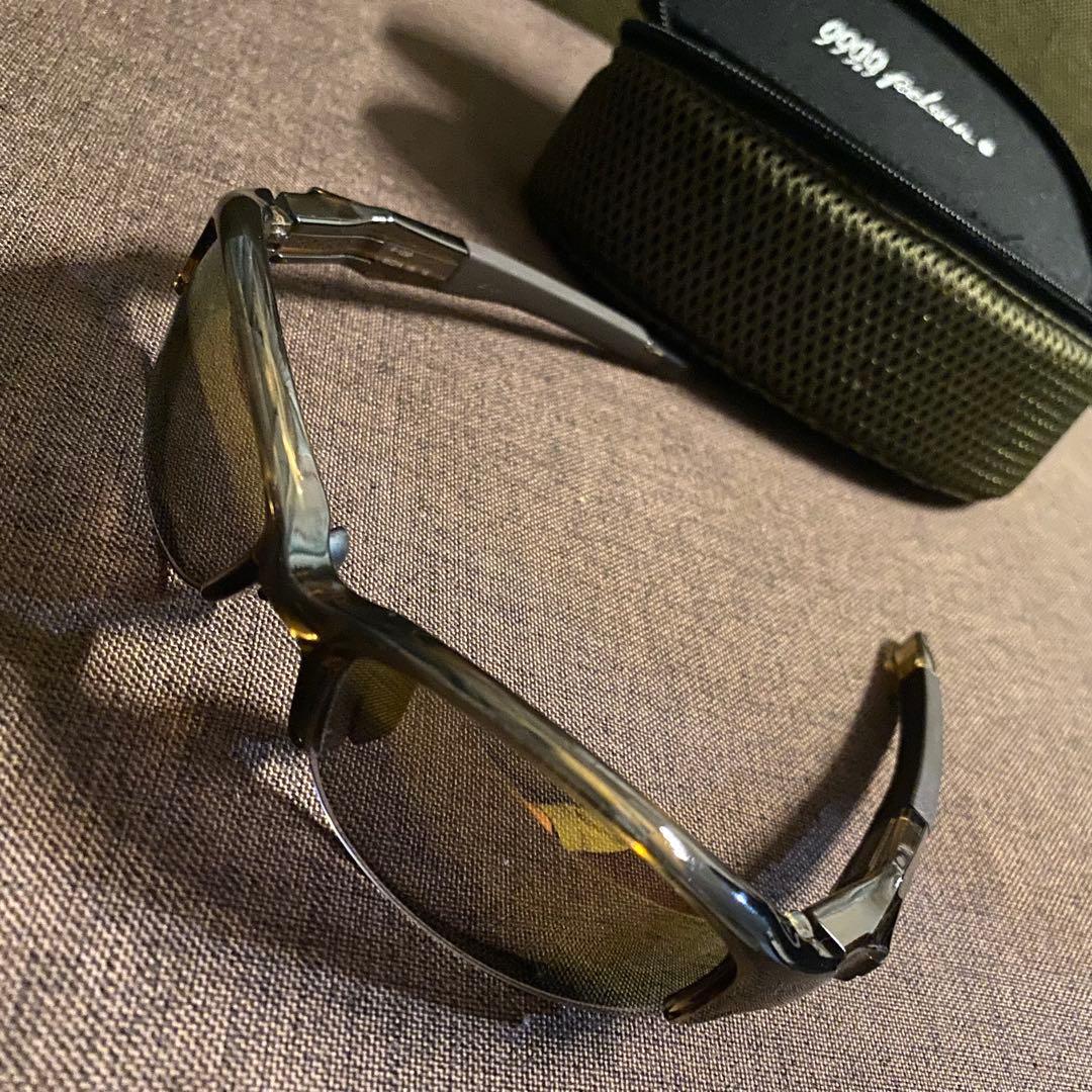 Used 999.9 Four Nines F-12SP Sunglasses Prescription Case with Drawstring Bag