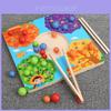 Wooden Color Matching Bead Game For Kid Hand Eye Coordination Educational Toy
