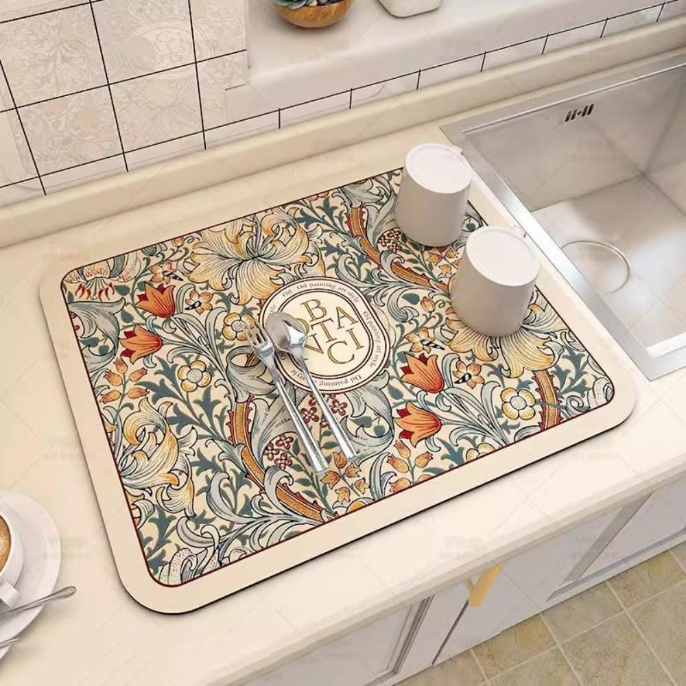 Creative Rectangle Placemats Anti Slip Water Dining Table Place Mats Absorption Oilproof Anti Scald Pad Household