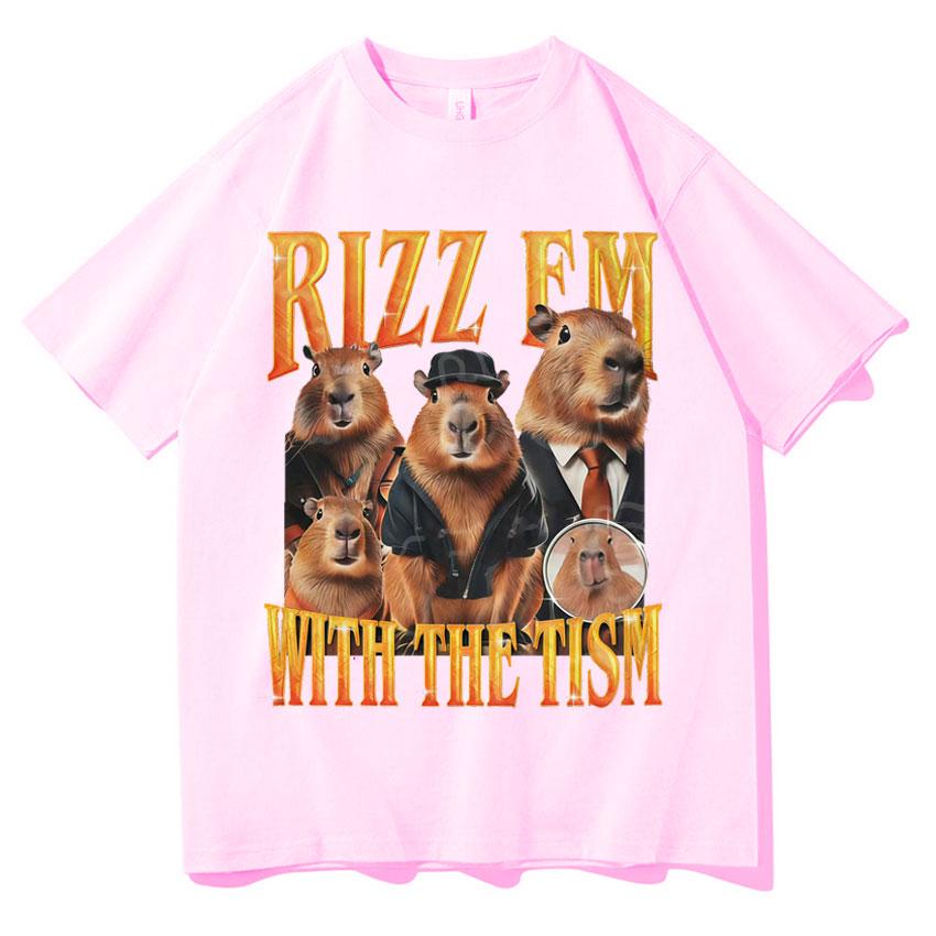 Funny Rizz Em Summer Popluar T Shirt Unisexs Women Tide Clothing Casual Hot Sale Short Sleeve TShirts Graphic Cozy Y2K Tops Unisex