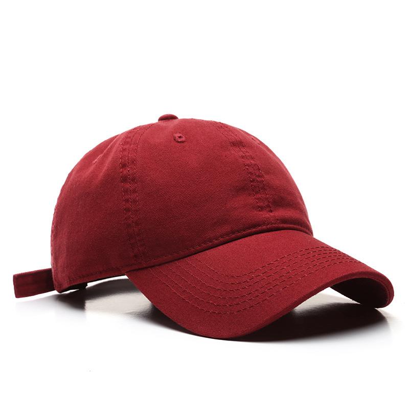 12 Color Korean Style Japanese Style Washed Curved Brim Cotton Peaked Cap For Men Solid Color Women's Sun Protection Sunshade Baseball Cap