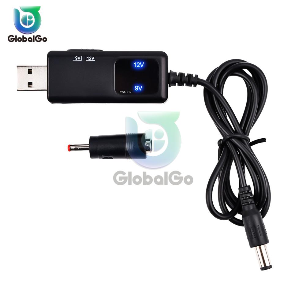 USB Power Boost Line DC 5V To 9V/12V Step UP Module USB Converter Adapter Router Cable 2.1x5.5mm Plug