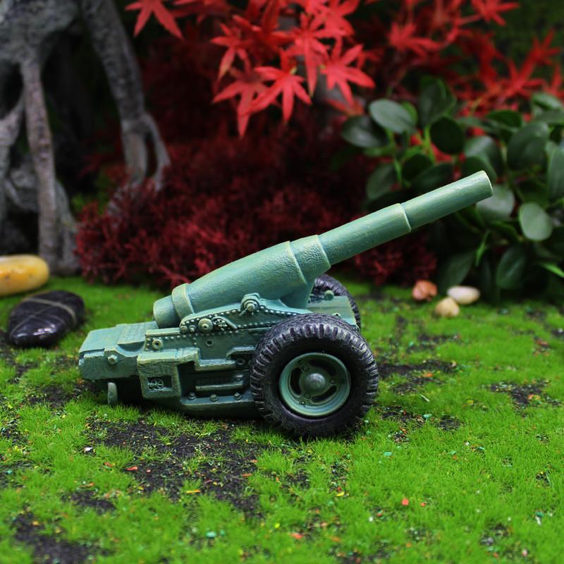 Resin Dwarf Battle Cannon Garden Miniature For Landscaping Gift Decorations