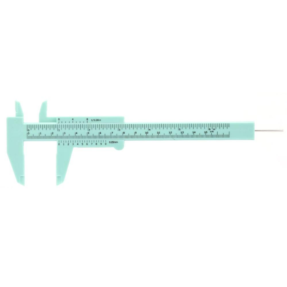 Plastic Double Scale Measuring Tool 150mm Length Sliding Gauge Ruler  For Home Use