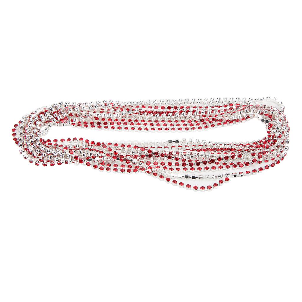 5 Yards Rhinestone Chain Strong Practicability Shiny Colorful Round Rhinestone Claw Chain for DIY Garment Decoration