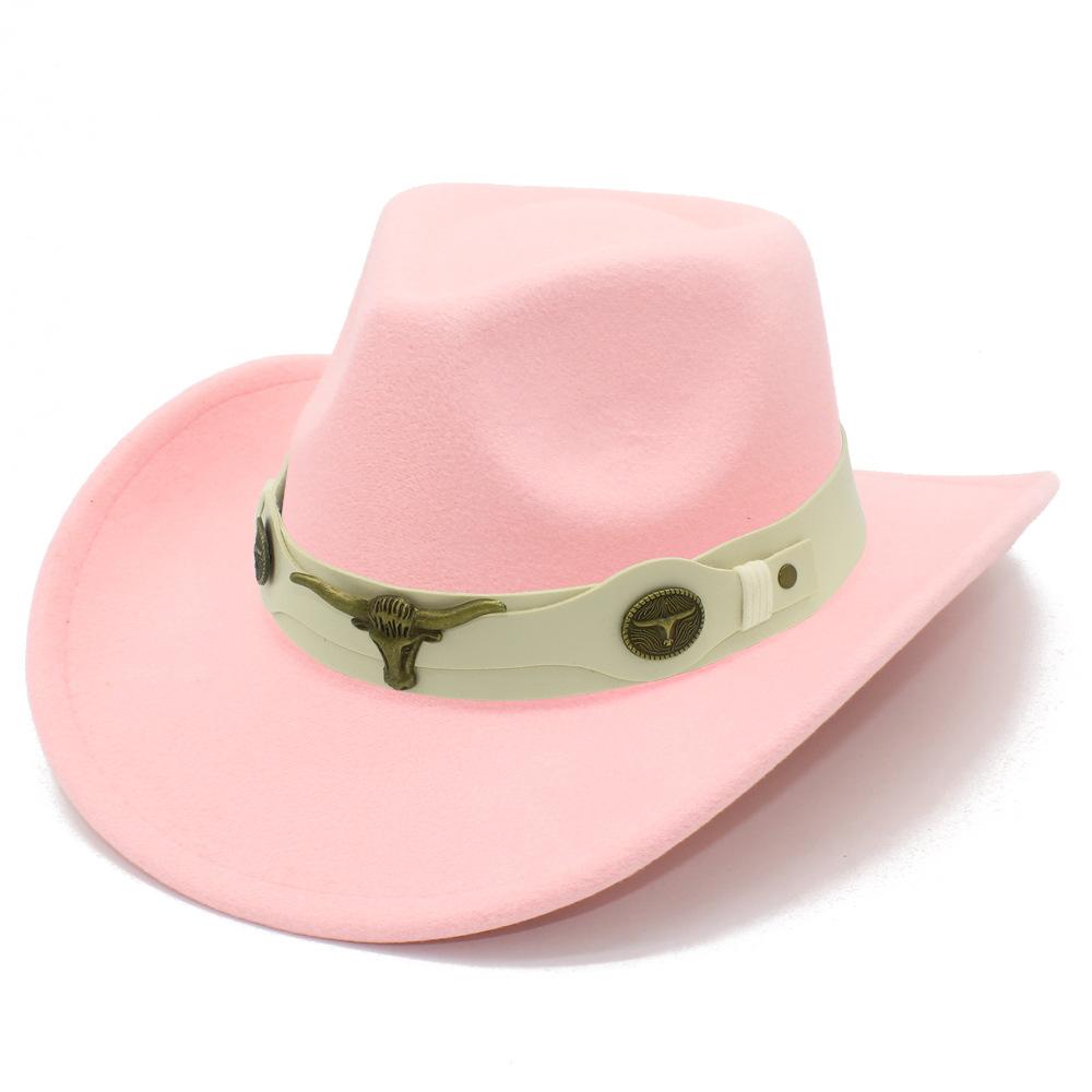 Xiyin Hot Selling Western Style Cowboy Hat Cow Head Decoration Outdoor Personalized Sunscreen Sunshade Hat