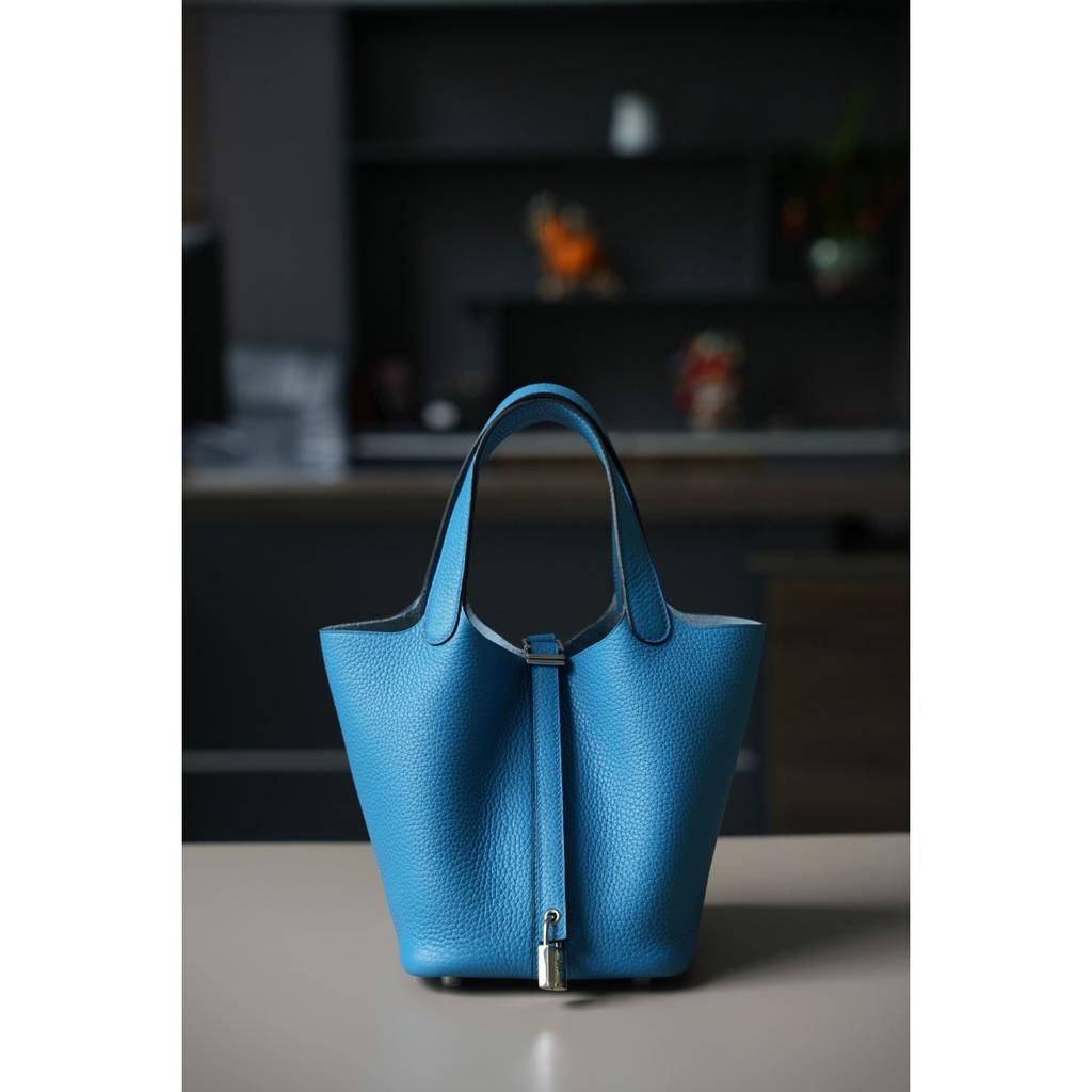 TC First Layer Cowhide Wax Thread Hand-sewn Vegetable Basket All-steel Hardware Brushed Oil Edge Handbag Craftsman Code