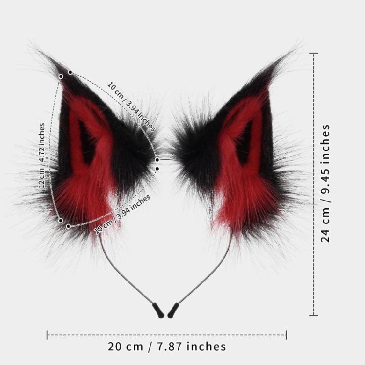 Faux Furs Cats Foxes Ears Headband for Women Halloween Cosplay Costume Hair Accessories Furry Animal Ears Hair Hoop