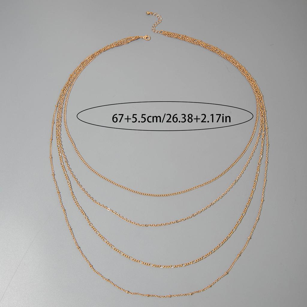 JMXD-Viral    Long Layered Chain Necklace for Women Stackable Minimalist Light Luxury Fashion Statement Jewelry Exaggerated Versatile