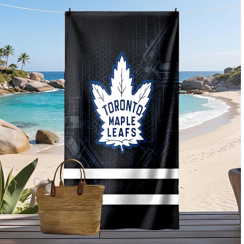Asciugamano da Spiaggia Stampa Toronto Maple Leafs Morbido Portatile Asciugatura Rapida?Asciugamano Asciutto Per Piscina Vacanza Estiva Sport all'Aperto