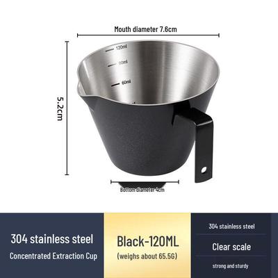 Shangqi 304 Stainless Steel Espresso Measuring Cups (2-Pack)