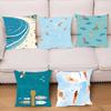 Vintage Maritime Surfing Beach Pillow Case Fashion Square Pillowcase Bedroom Sofa Room Ins Decoration Leisure