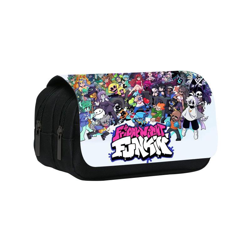 Friday Night Funkin Pencil Case With Nylon Material And Spacious Storage For Students