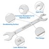 1/2pcs Thin Open End Wrench 5.5-32mm Metric Sandblasting Plated Stainless Steel Double Ended Slim Spanner for General Repairs