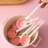 Cute Pink Strawberry Ceramic Spoons