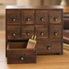 Apothecary Cabinet with Drawers Vintage Organizer Tabletop for Crafters