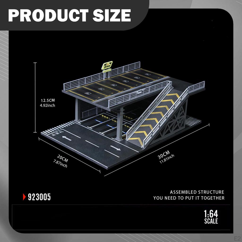 1/64 Diecast Car Display Case Collectible Stand Repair Shop Scene Model Protection DIY Garage