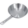 Edelstahl Bratpfanne Einzelgriff Bratpfanne Kochgeschirr für Zuhause Induktionsherd 8.7x2.0in