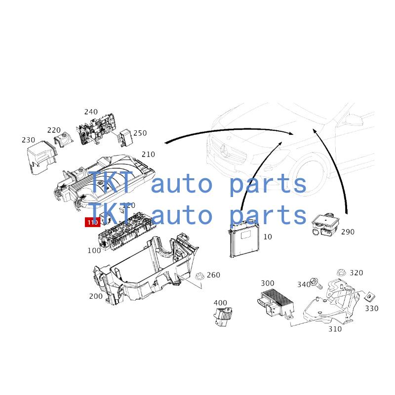 TKT Auto Parts For A0009828023 CL A200 CL A220 GL A45 GL S400 Relay Plug Position F