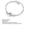 Women Bracelet Heart-Shaped Design Sparkling Cubic Zirconia Inlaid Bracelet Adjustable Chain Bracelet Jewelry Gift