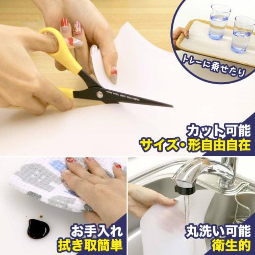 LEC NEW Antibacterial Silicone Mat for Countertops, Large, 60 X 80 Cm, 1.5 Mm Thick (Scratch and Stain Resistant, Heat Resistant, Sound Absorbent, Non