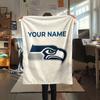 Custom Name,Seattle Seahawks Printed Flannel Blanket, Soft Throw for Bedroom Sofa, Washable, Christmas Present, Great Gift.