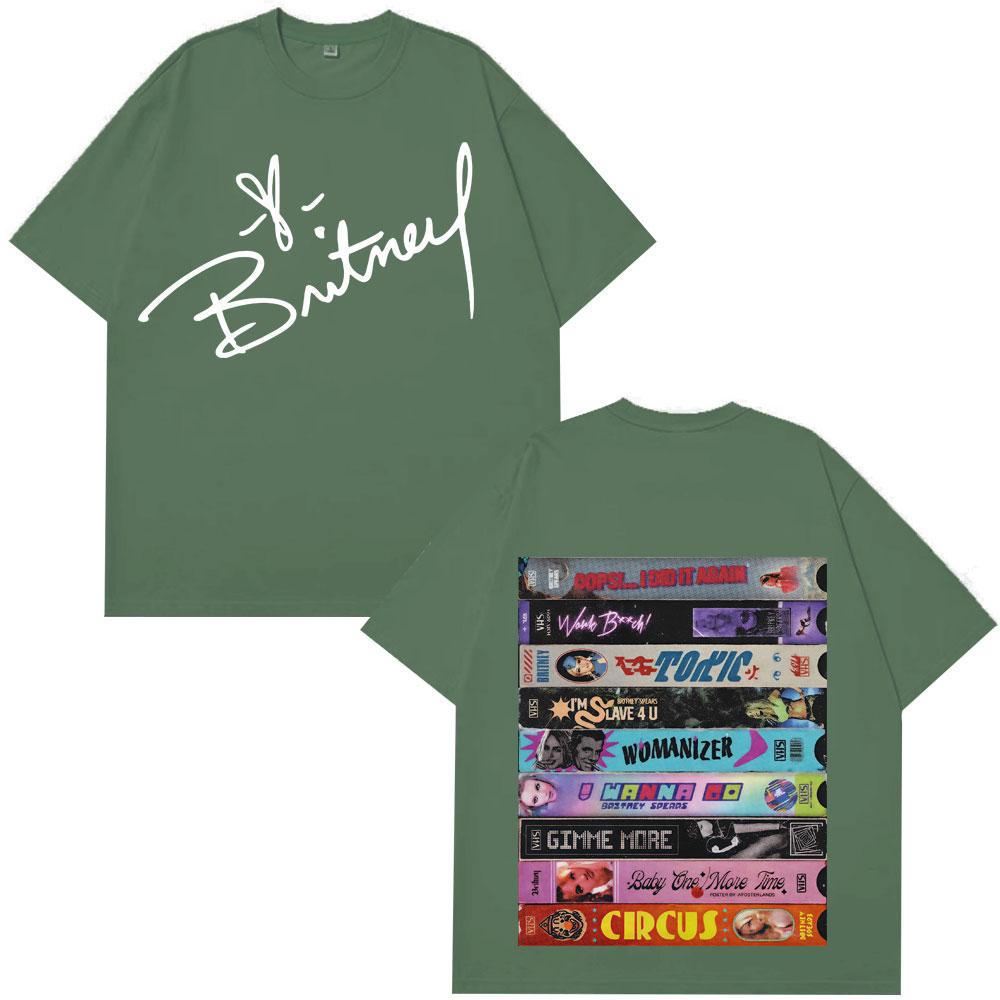 

Free Style Britney Spears Graphic Summer Couple Tshirt Unisex Women Clothing Vintage Tshirt Casual Classic Tee Cotton Streetwear 4XL