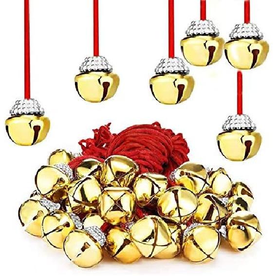 Christmas Bell Necklaces Large Golden Bell Necklace for Christmas (24 Pieces) Color 2