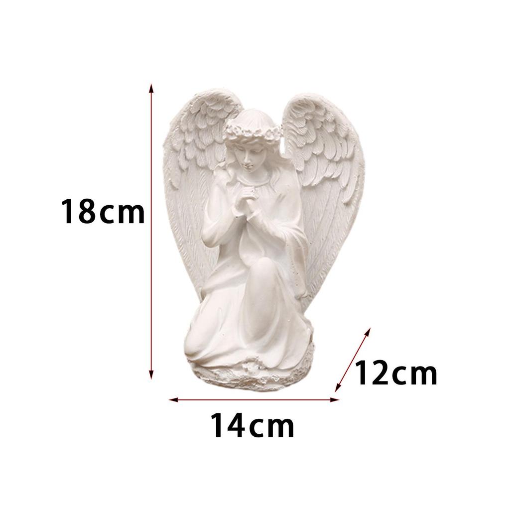 Praying Angel Statue Table Centerpieces Garden Statuary Angel Resin Figurine Ornament for Yard Home Patio Bookshelf Lawn