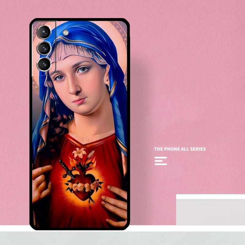 Virgin Mary And Jesus Phone Case For Samsung Galaxy S24 S26 Ultra S20 S21 S22 S23 S25 Plus S10 S25 FE Cover Coque