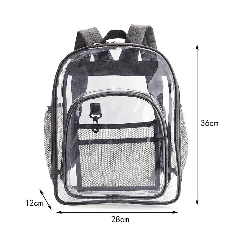 Eco-friendly PVC Transparent Ita Backpack - Unisex Waterproof School & Outdoor Bag