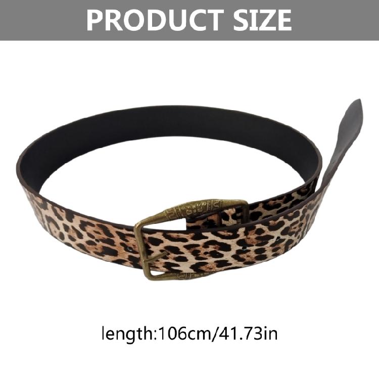 Unique Pattern Belt Stylish Leopards Velvet Waist Belt Jeans Decorative Belt Enhances Styles for Everyday Wear