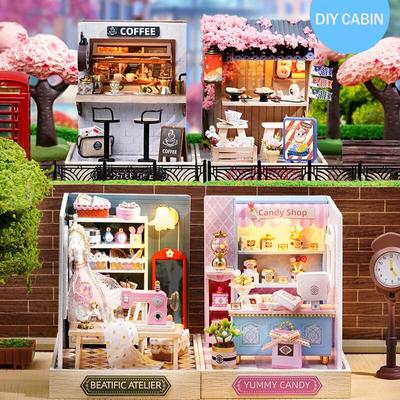 Mini Miniature Doll House DIY Small House Kit Making Room Toys Home Bedroom Decorations With Furniture Wooden Puzzle Craft DollHouses