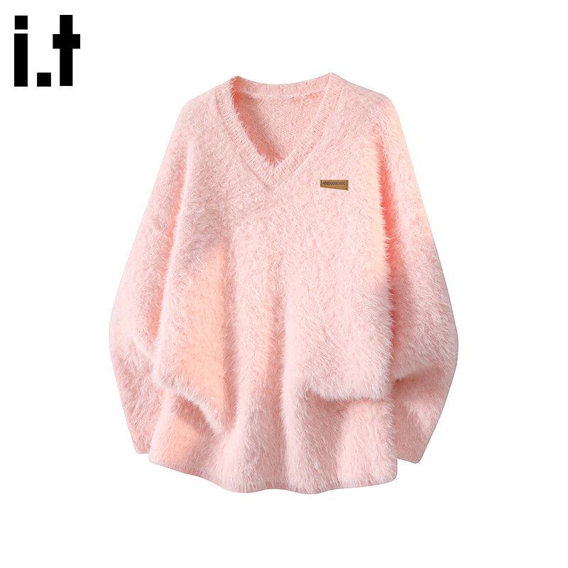 

CHOCOOLATEit Pink Fluffy Round Neck Sweater L