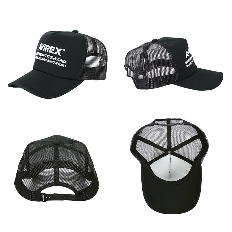 AVIREX Logo Netz Größe Herrenkappe, XL, Weiß.