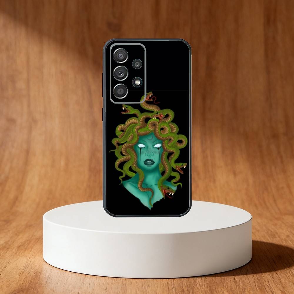 Medusa G-Greek Mythology Phone Case For Samsung S25,S24,S21,S22,S23,S30,Ultra,S20,Plus,Fe,Note,10,9,5G Black Cover