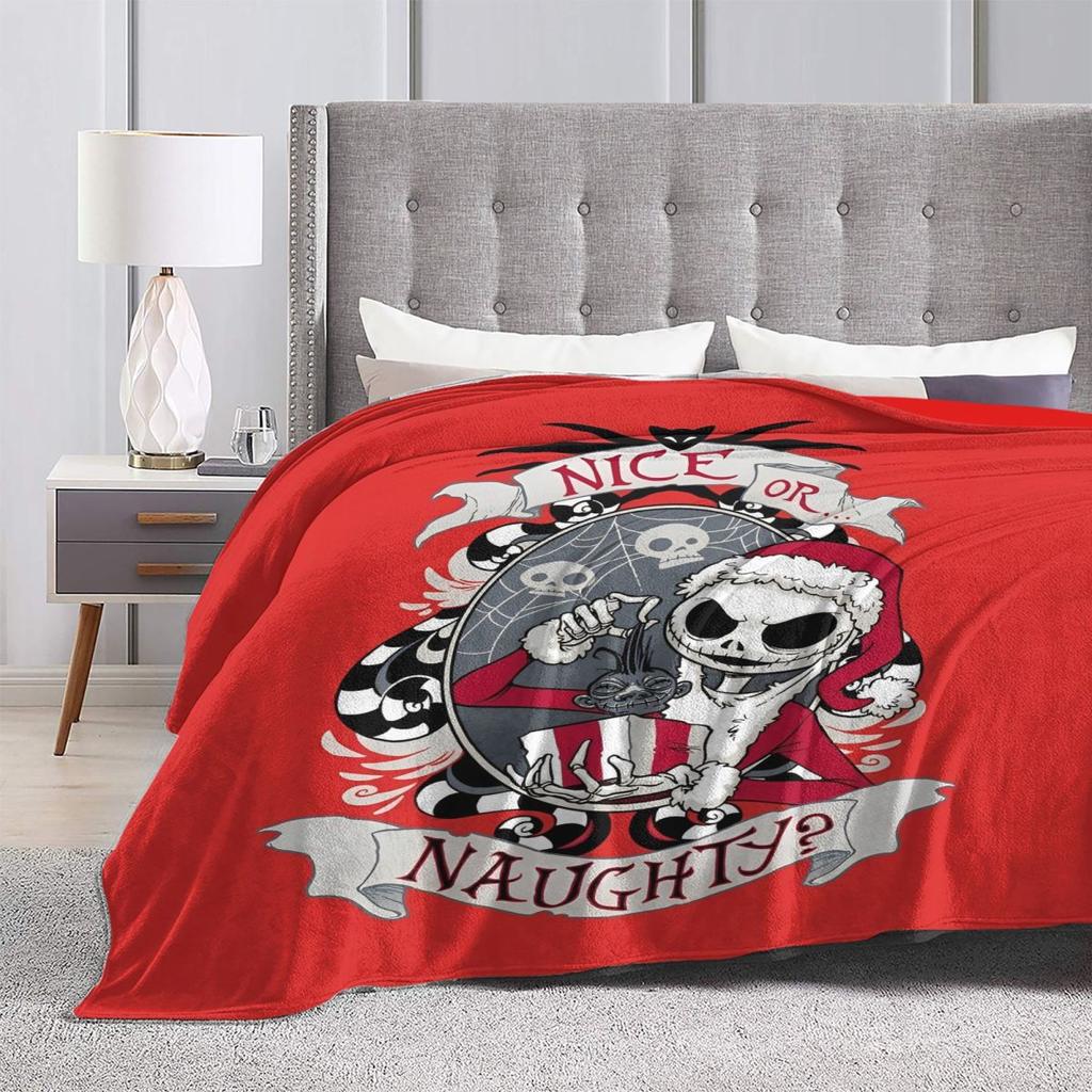 Super Soft Blanket Airplane Travel The Nightmare Before Christmas Halloween Jack Cartoon Throw Blanket For Home Decor Sofa Bed