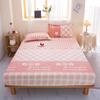 1pc Bed Sheet on Elastic Rainbow Printed Bed Fitted Sheet for Double Bed Single Bed Linen Queen Bottom Sheet(without pillowcase)