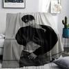 1 STuks Cha Eun-woo Print Flanellen Deken, Hoge Kwaliteit Alle Seizoenen, Woondecoratie, Warmte en Comfort, Perfect voor Kerstcadeaus
