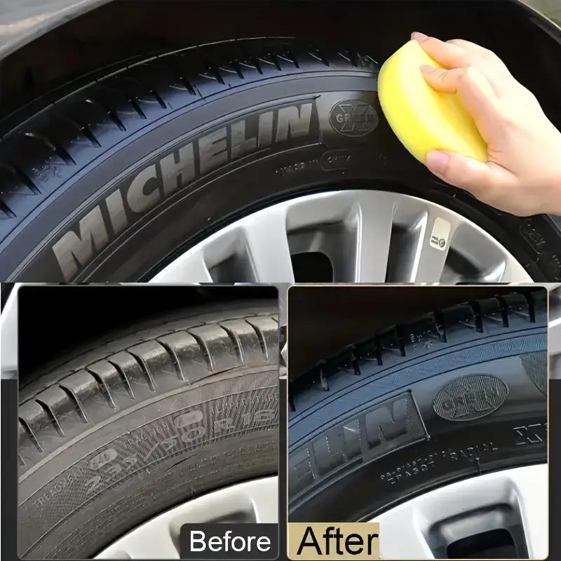 Plastic and tire shine wax-Restores faded bumpers,mirrors,tires|easy-to-apply formula that revitalizes vinyl,rubber,and plastic|