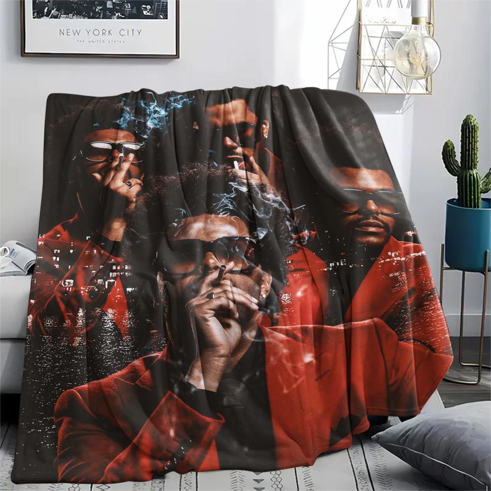 1 Pezzo Coperta in Flanella con Stampa The Weeknd, Alta Qualità Confortevole per Tutte le Stagioni, Arredamento per la Casa, Calore e Comfort, Perfetta per Regali