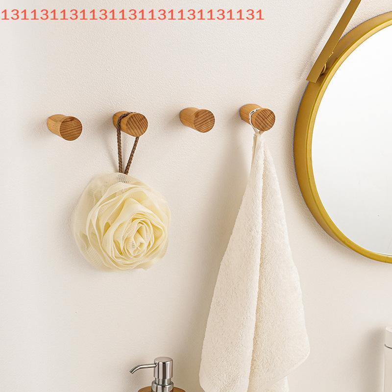 Wall Hanger Wood Hook Beech Holder Bathroom Key Coat Rack Kitchen Door Decorative Hook For Home Accessories Gadgets Organization
